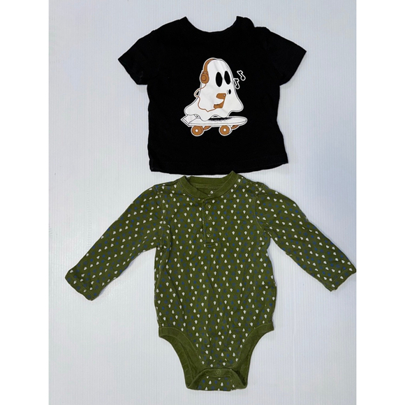 Other - Lot of 2 Baby Boy Gap Ghost Skate Old Navy Christmas Trees 6-12 M Halloween